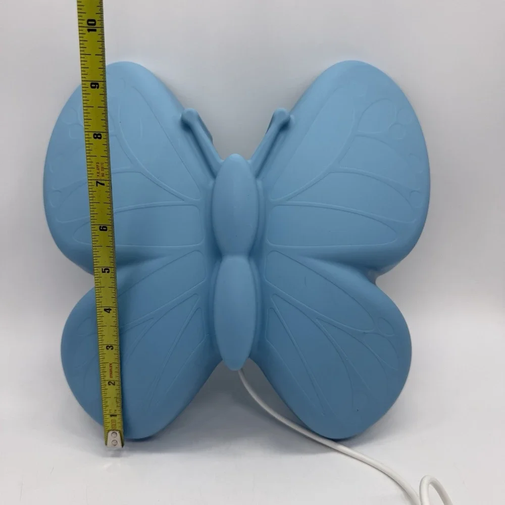 IKEA Upplyst Butterfly Blue Wall Light Night Lite Hanging w/Power Adapter Tested